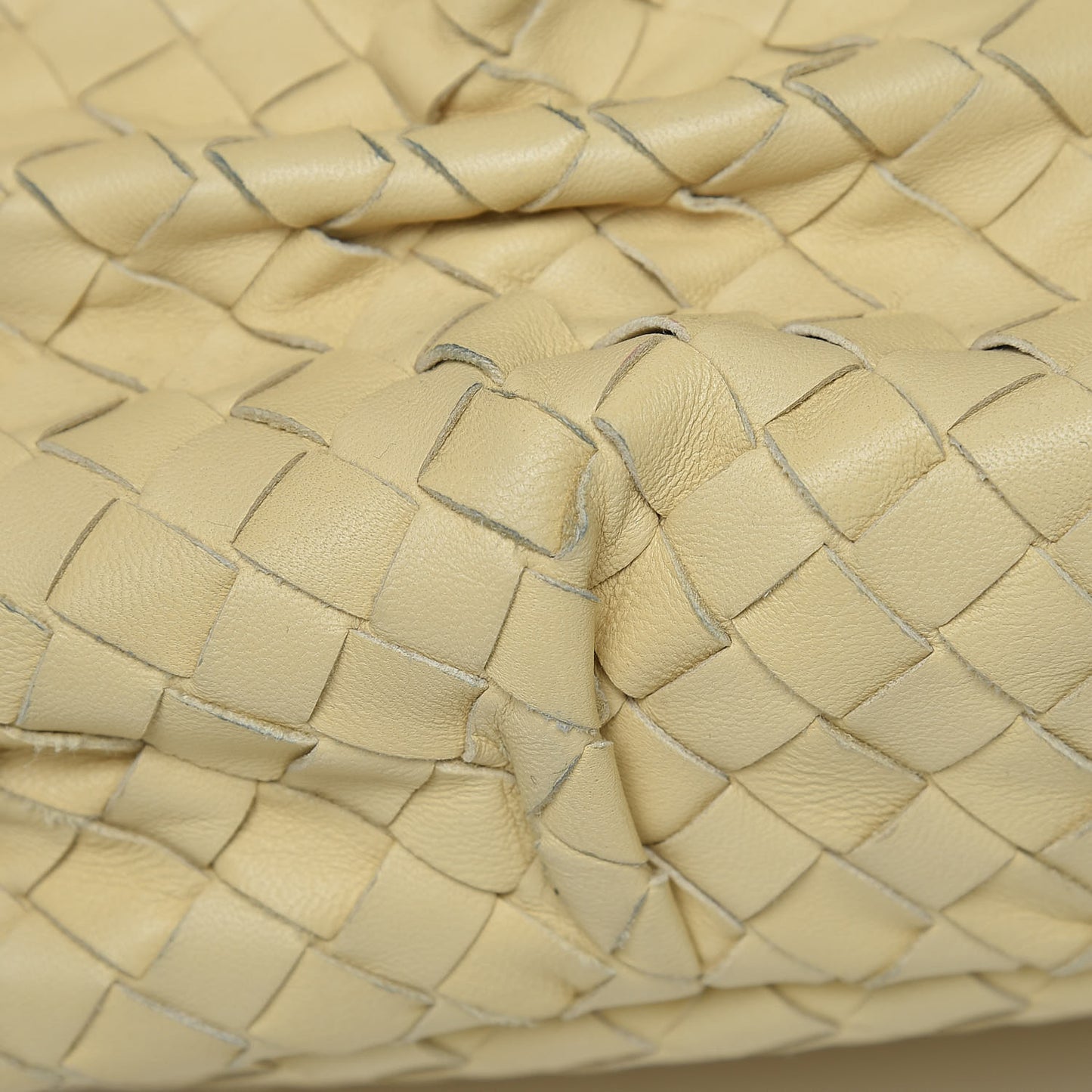 Nappa Intrecciato Pleated Tote Paille