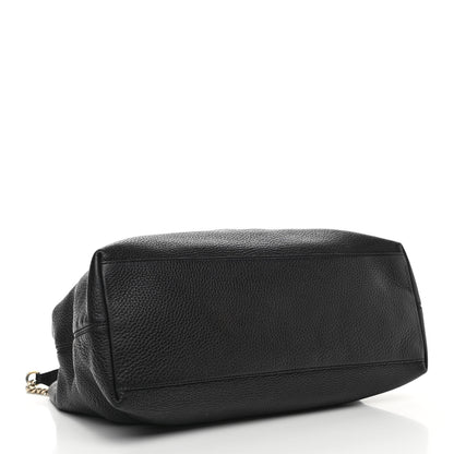 Gucci Pebbled Calfskin Medium Soho Chain Shoulder Bag Black 4 of 11