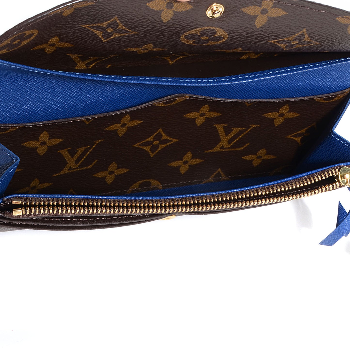 Monogram Emilie Wallet Blue