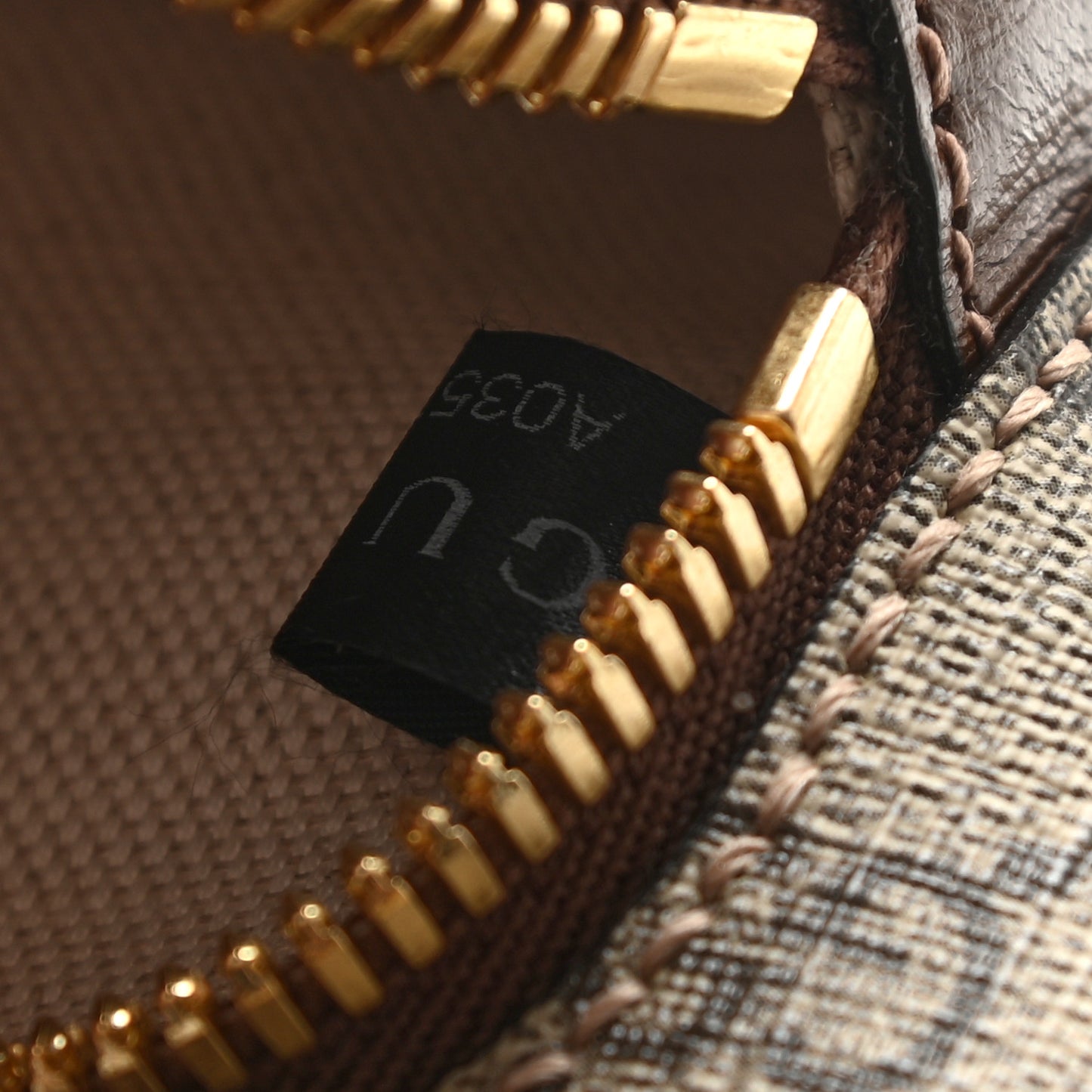 GG Supreme Monogram Textured Calfskin Retro Interlocking G Belt Bag Beige Ebony Brown Sugar
