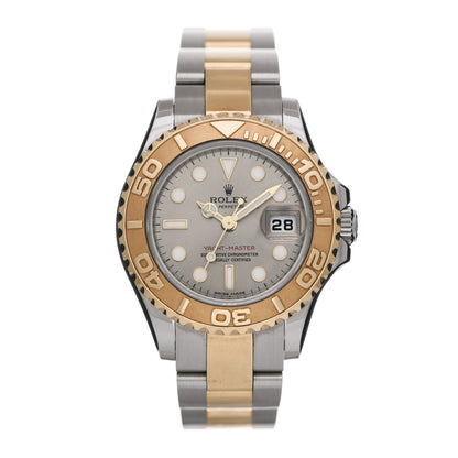 Rolex Stainless Steel 18K Yellow Gold 29mm Oyster Perpetual Date Yacht-Master Watch Silver 169623 1 of 4