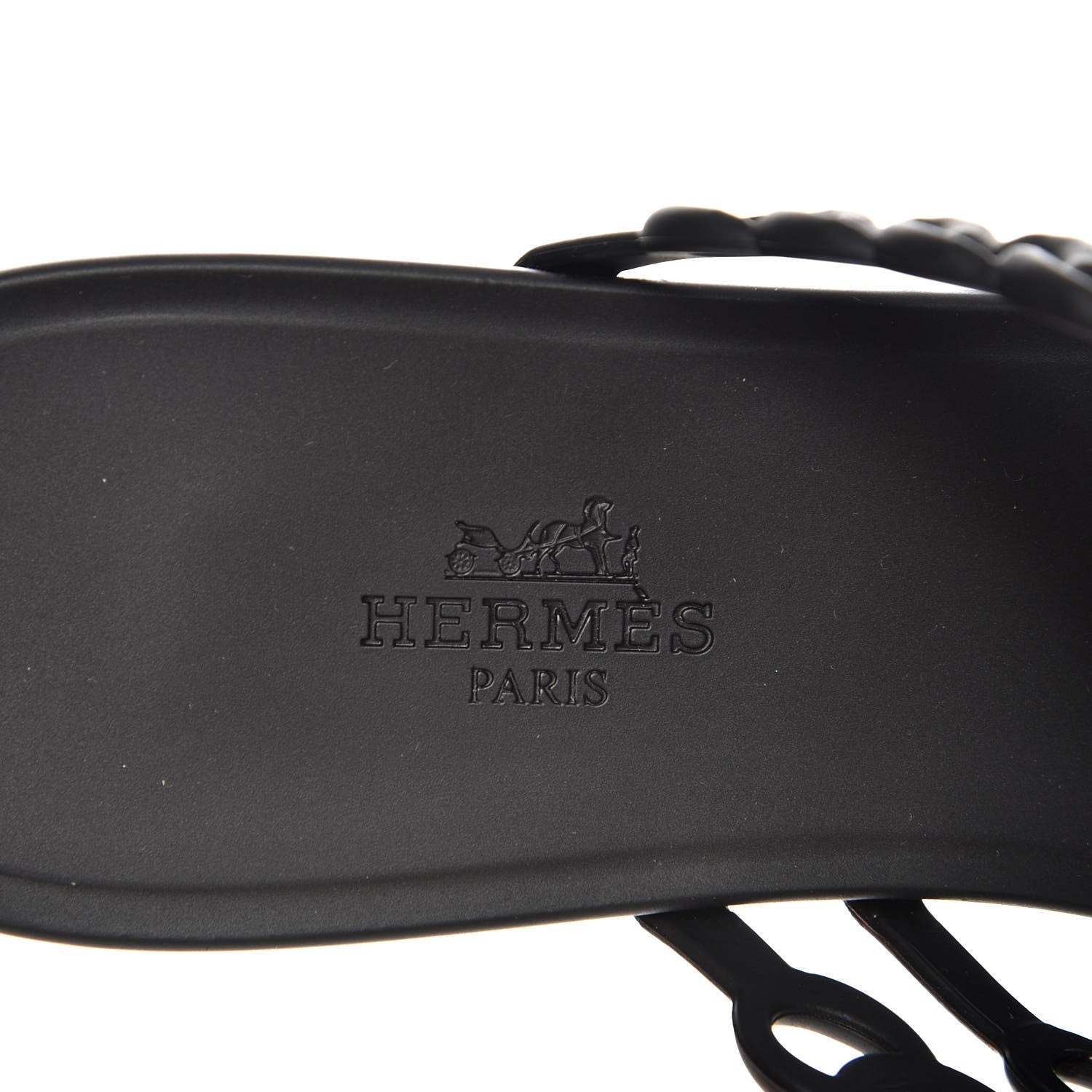 Hermes Rubber Chaine d'Ancre Nude Sandals 40 Black 7 of 8