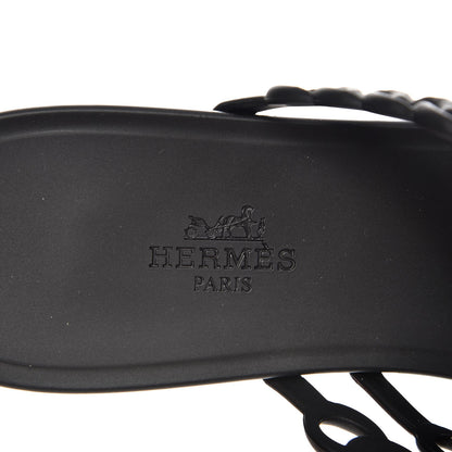 Hermes Rubber Chaine d'Ancre Nude Sandals 40 Black 7 of 8