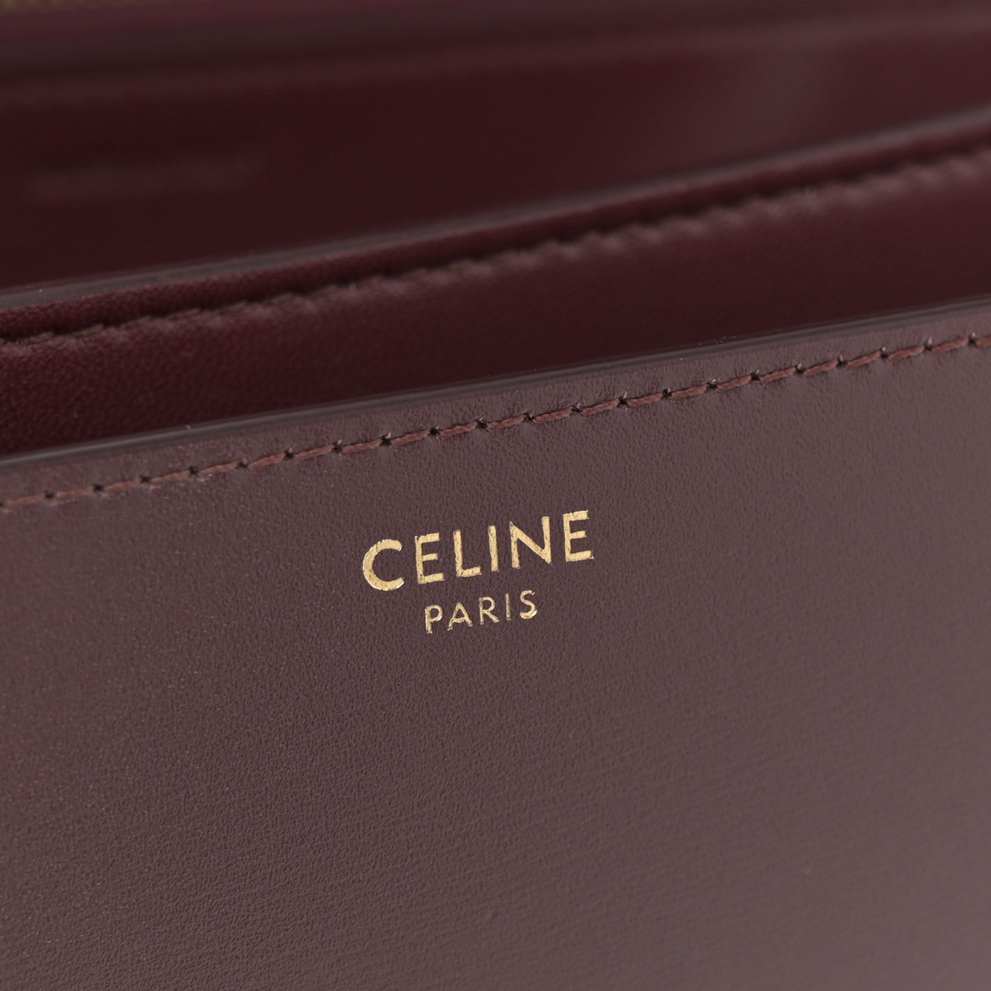 Box Calfskin Medium Classic Box Flap Bag Burgundy