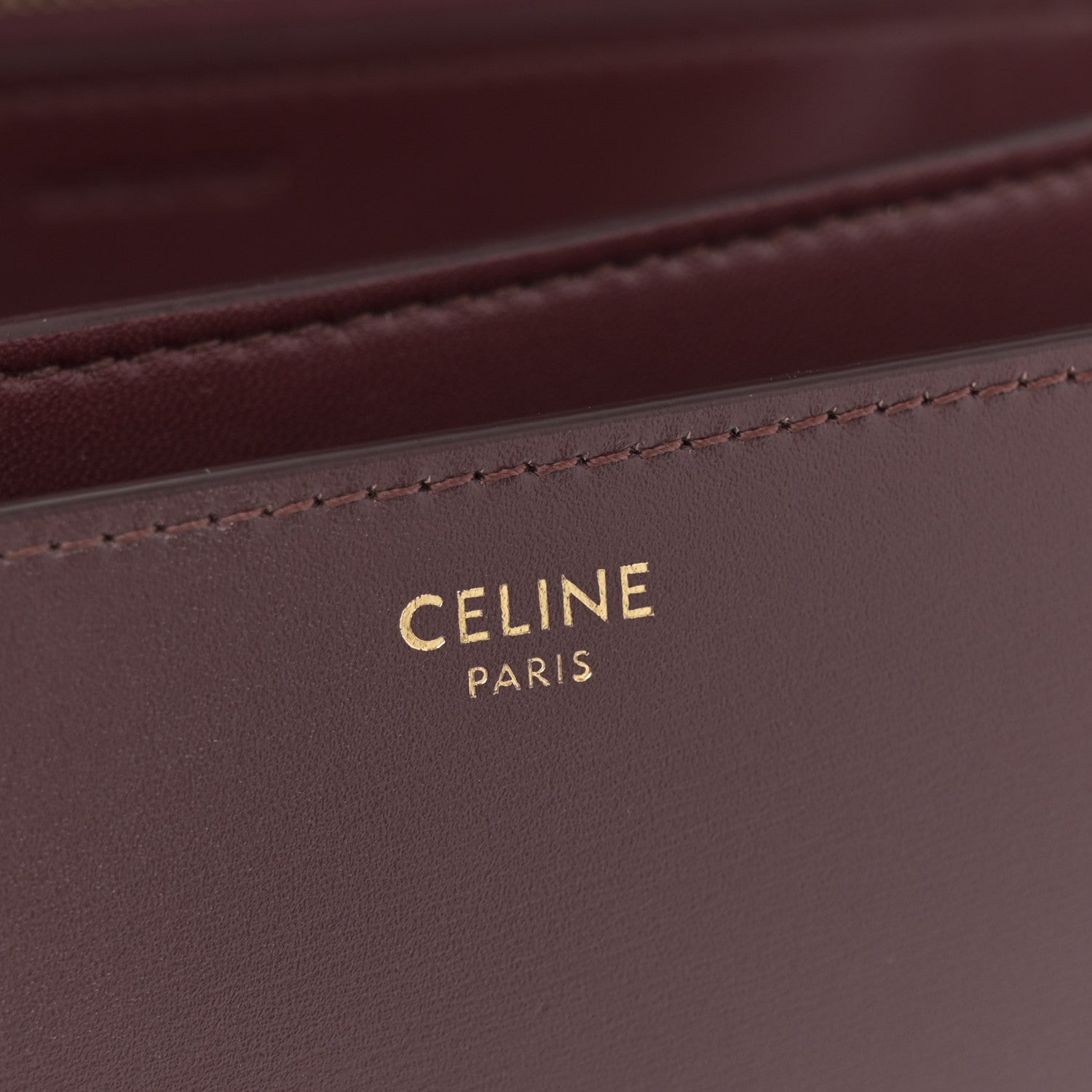 Celine Box Calfskin Medium Classic Box Flap Bag Burgundy 6 of 11