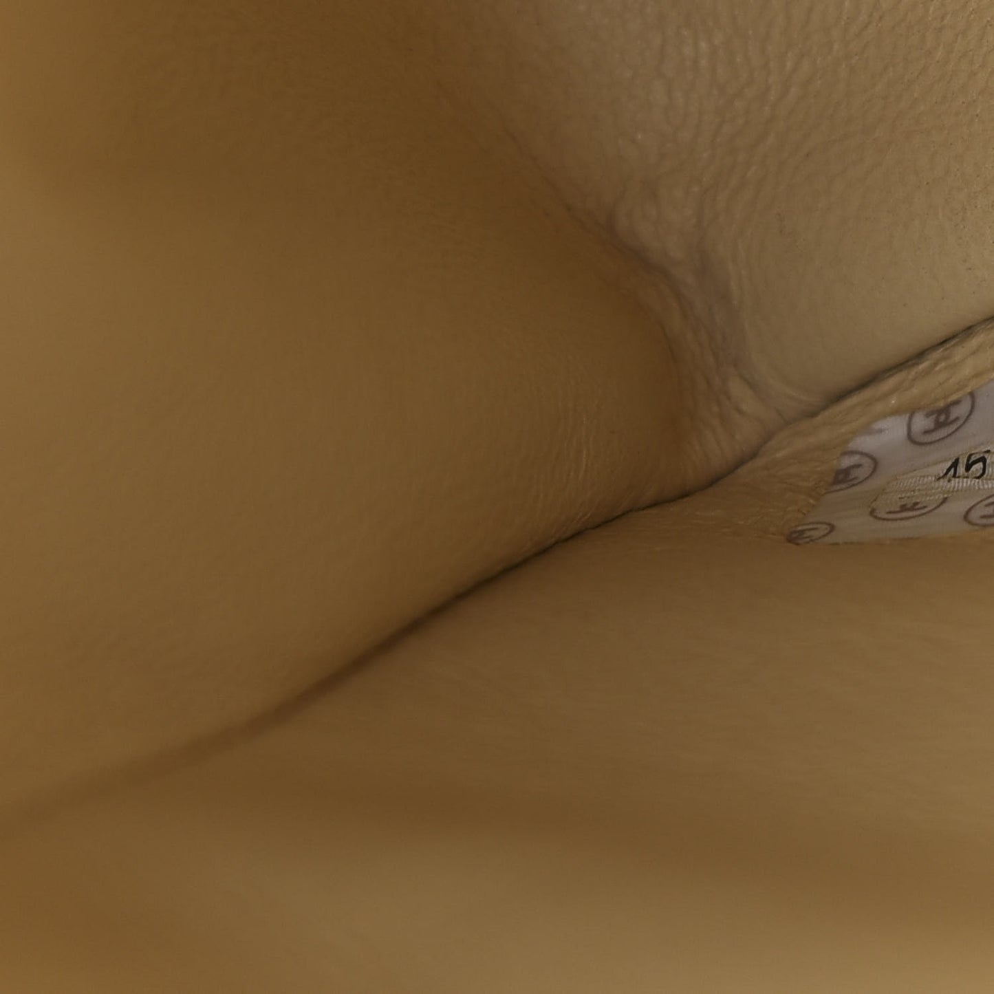 Lambskin Quilted Maxi Single Flap Beige