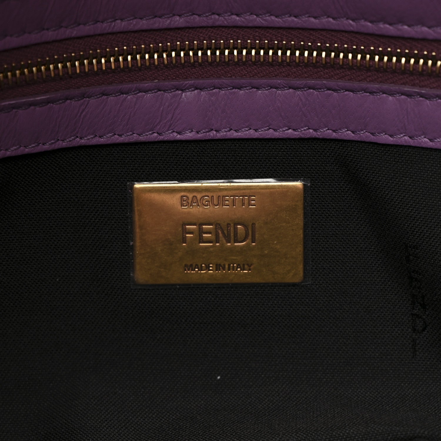 Fendi Nappa FF 1974 Embossed Baguette Agapanto 6 of 10