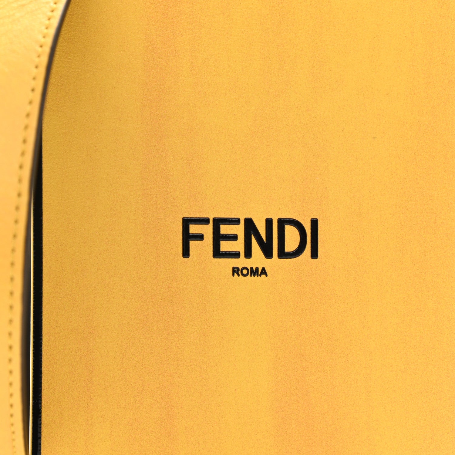 Fendi Vitello Fluffy Logo Vertical Box Yellow Box Black 8 of 8