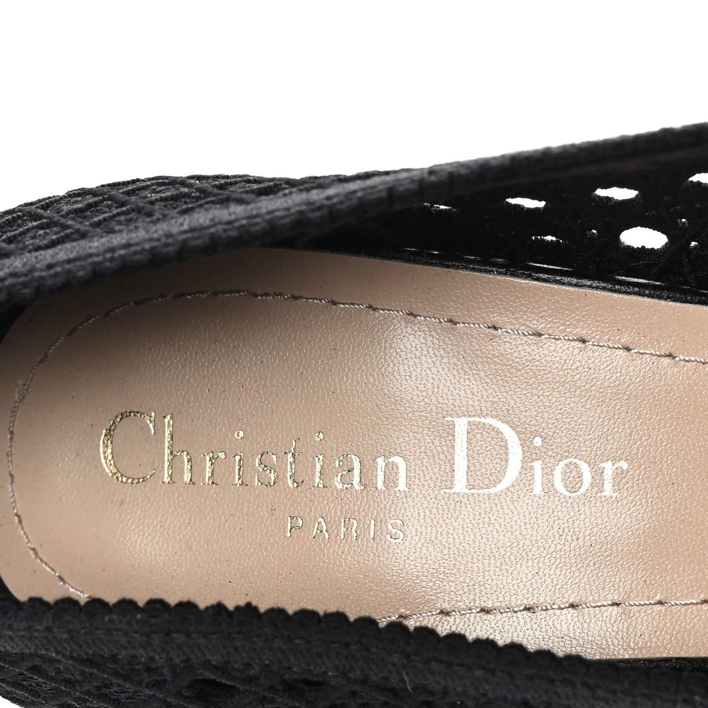 Mesh Cotton Cannage Dior Capture 100mm Pumps 37 Black