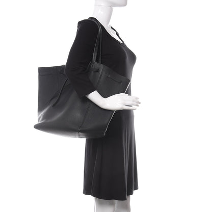 Celine Soft Grained Calfskin Medium Belt Cabas Phantom Black 2 of 9