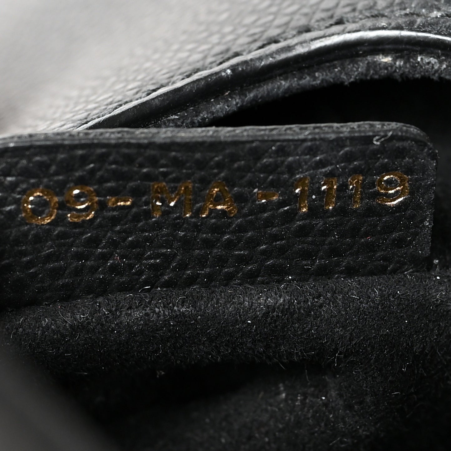 Grained Calfskin Mini Saddle Bag Black