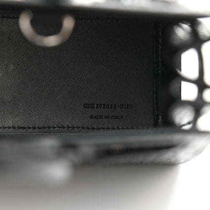 Saint Laurent Calfskin Crocodile Embossed Nano Sac De Jour Black 10 of 11