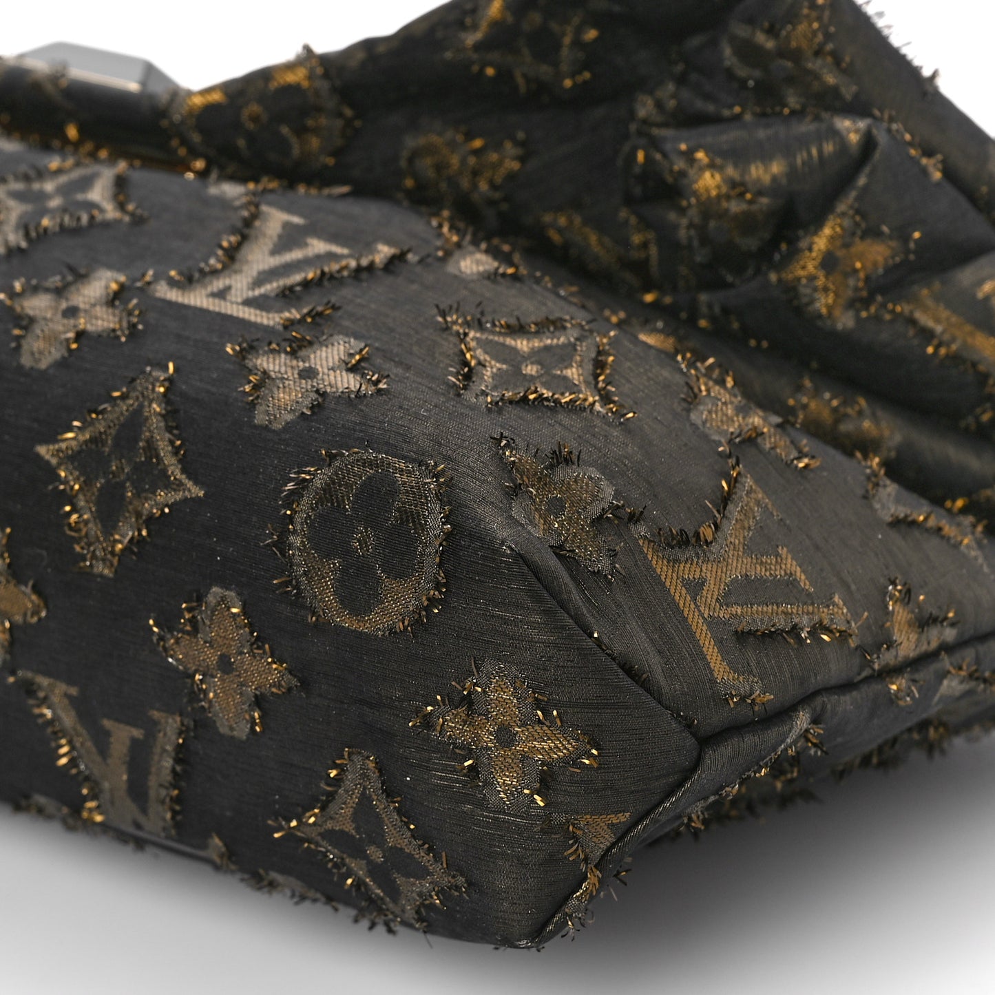 Lurex Quilted Monogram Altair Clutch Bronze