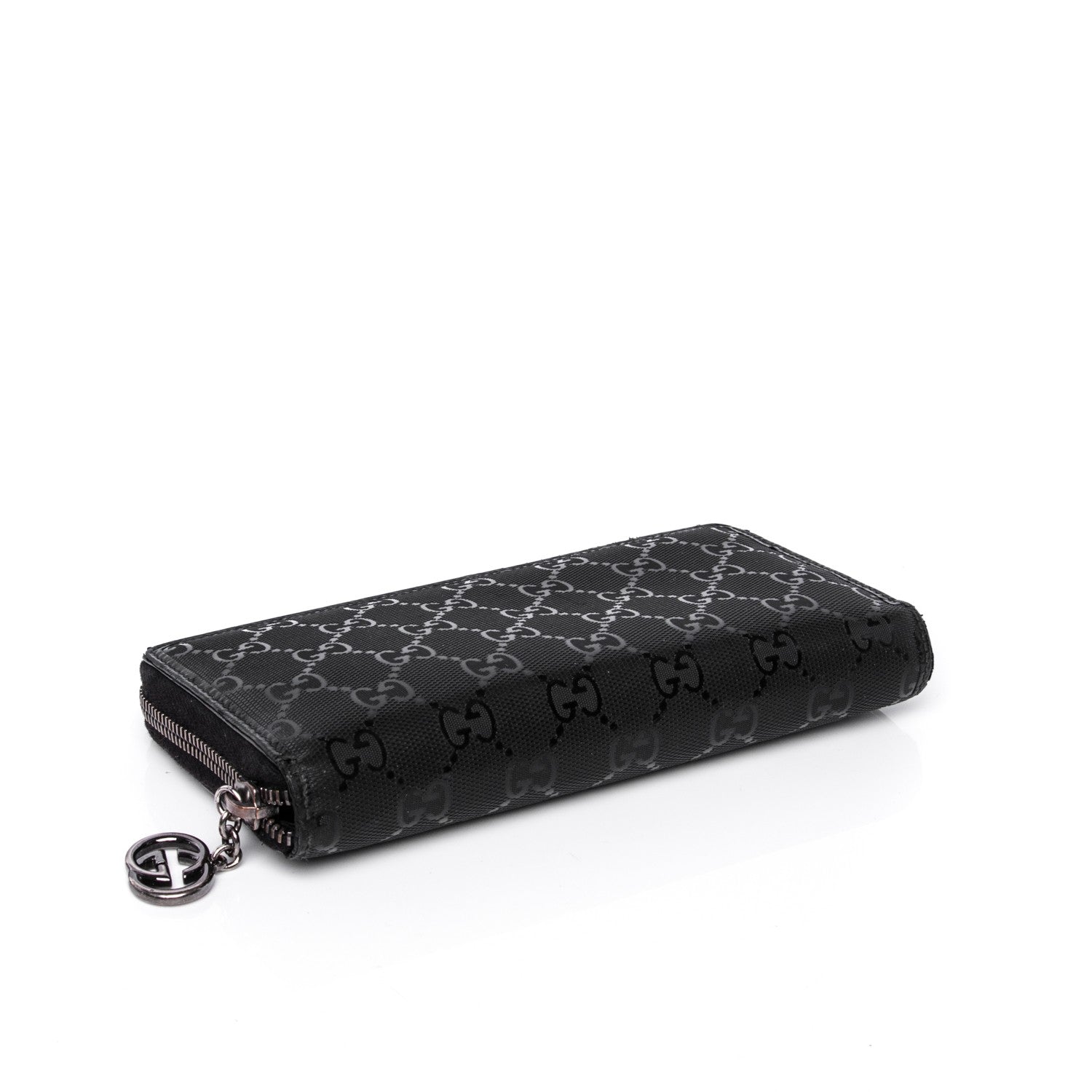 Gucci Imprime Monogram GG Pierce Zip Around Wallet Black 4 of 12