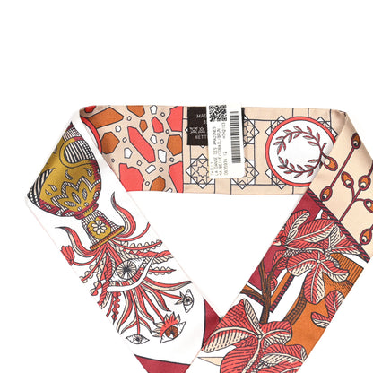 Hermes Silk La Danse Des Amazones Twilly Beige Corail Brun 4 of 4