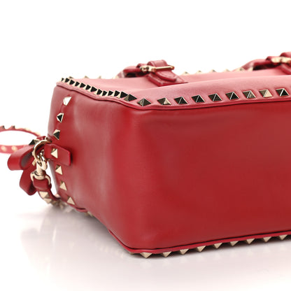 Valentino Garavani Vitello Rockstud Top Handle Satchel Rosso Valentino 5 of 8