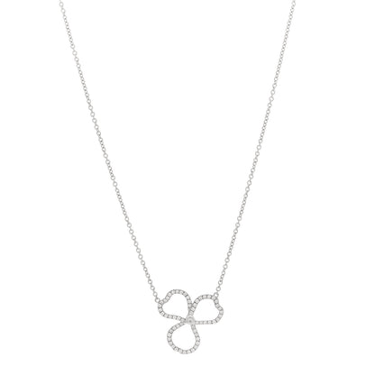 Tiffany Platinum Diamond Small Paper Flowers Pendant Necklace 1 of 4