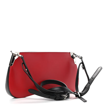 Prada City Calfskin Sidonie Crossbody Bag Rosso Black 3 of 9