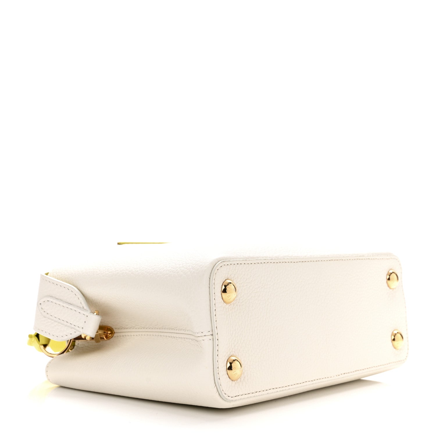 Louis Vuitton Taurillon Capucines BB White Cedrat 3 of 8
