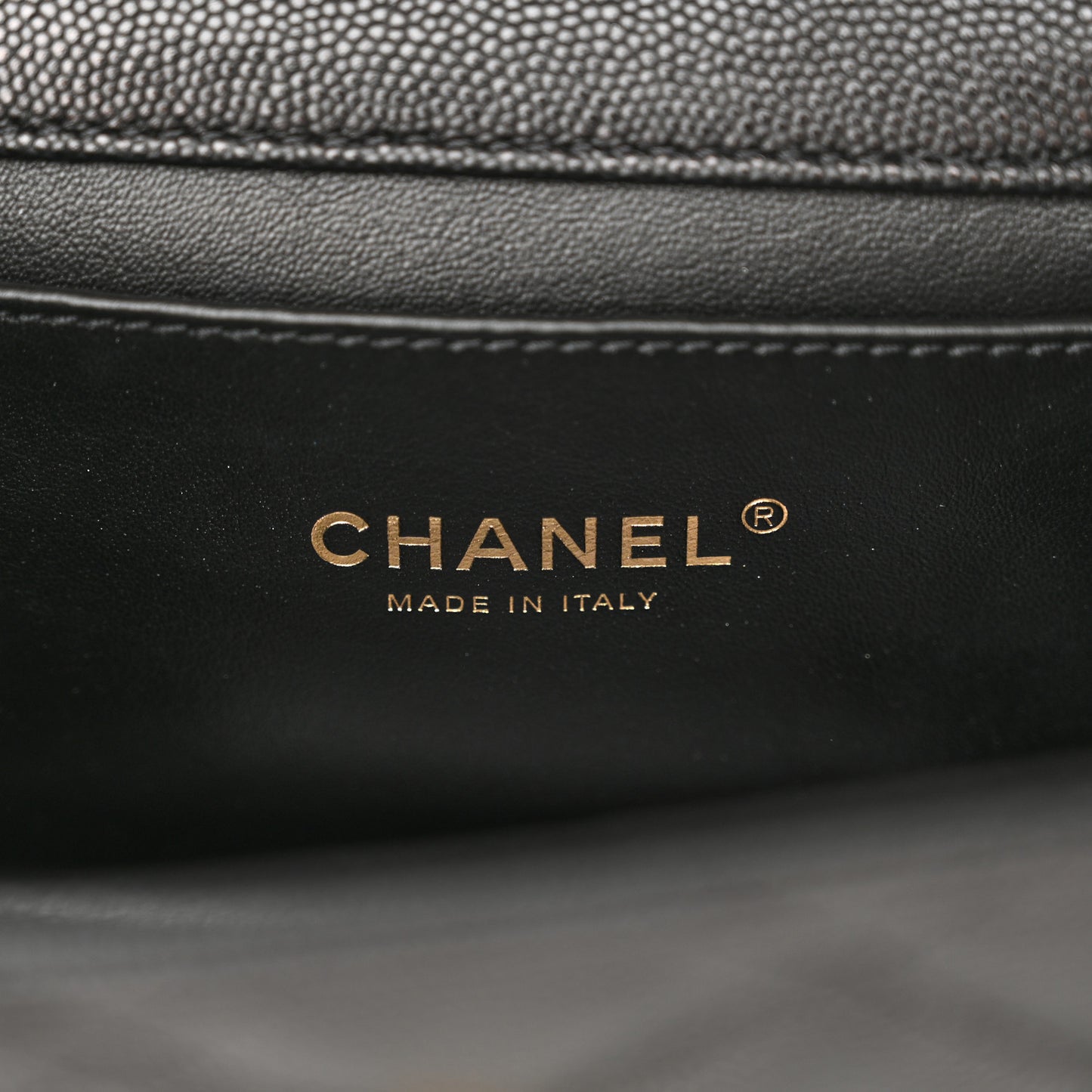 Caviar Quilted Mini Coco First Flap Black