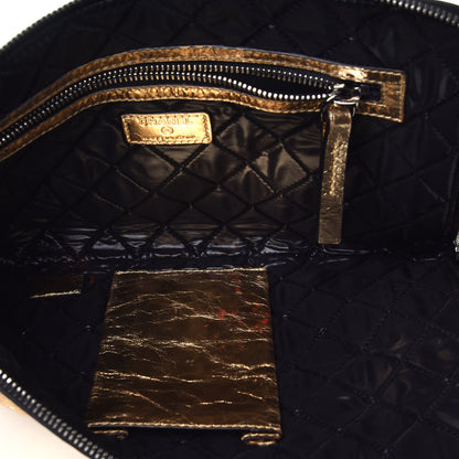 Chanel Metallic Lambskin Medium Je Ne Suis Pas En Solde Pouch Clutch Gold 5 of 7