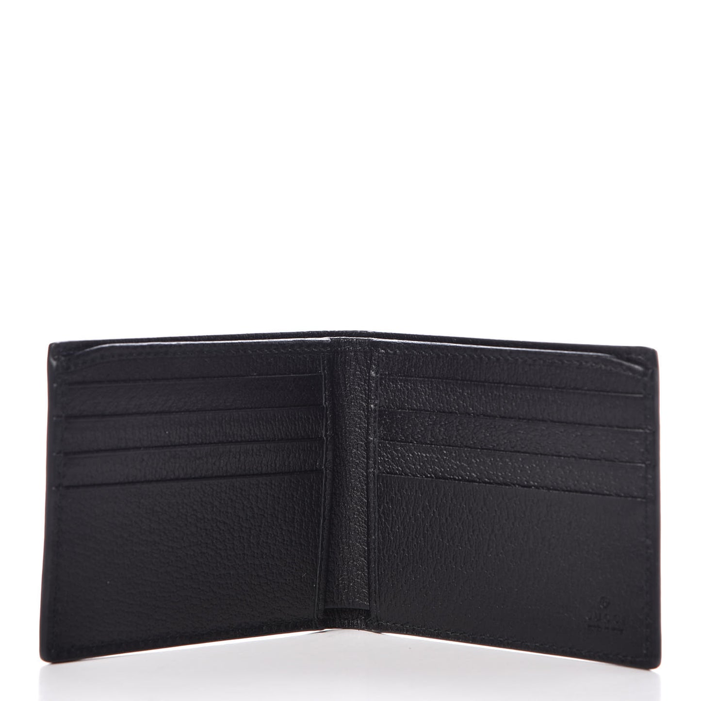 Calfskin Boar Effect GG Marmont Bi-Fold Wallet Black