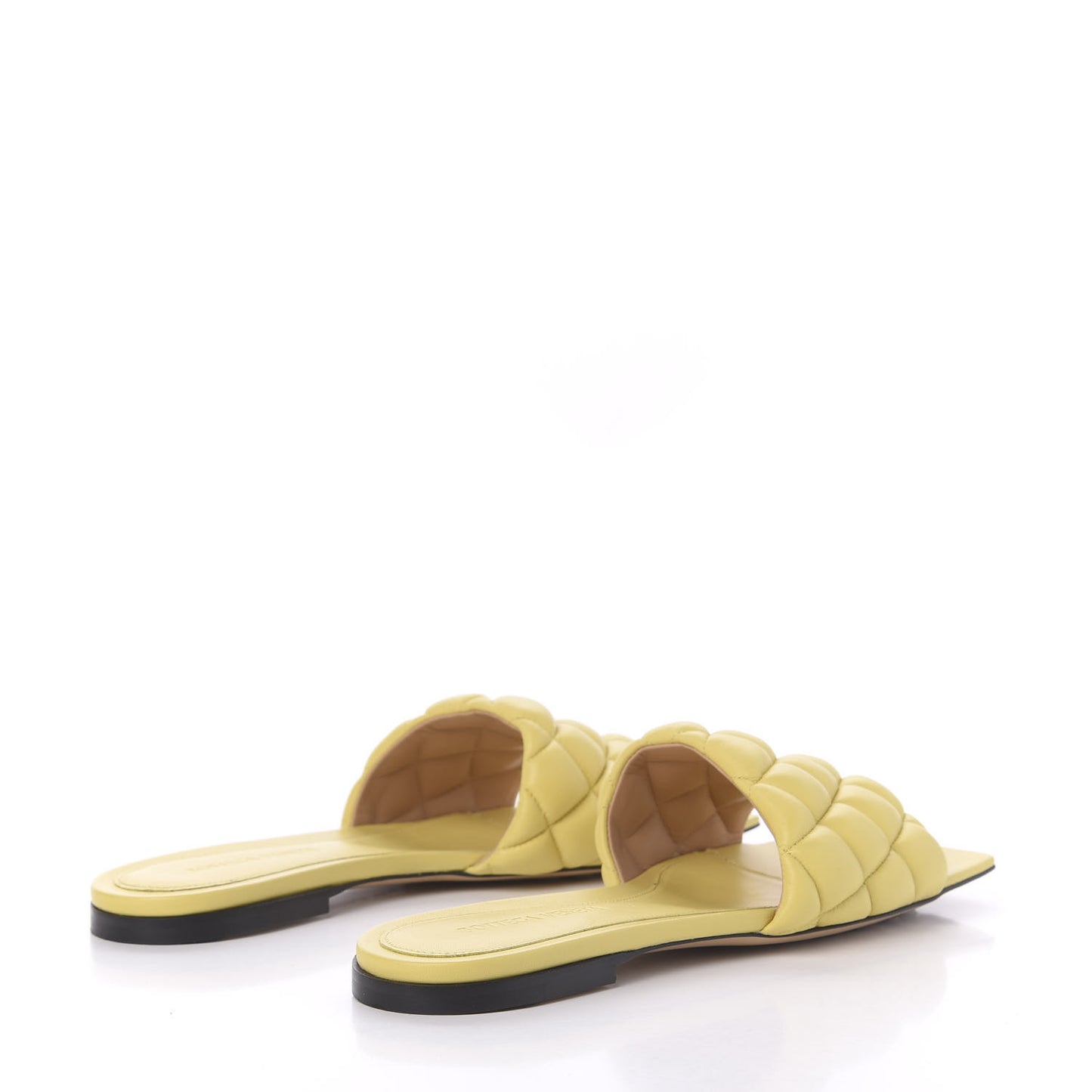 Nappa Matelasse Padded Flat Sandals 38.5 Pear
