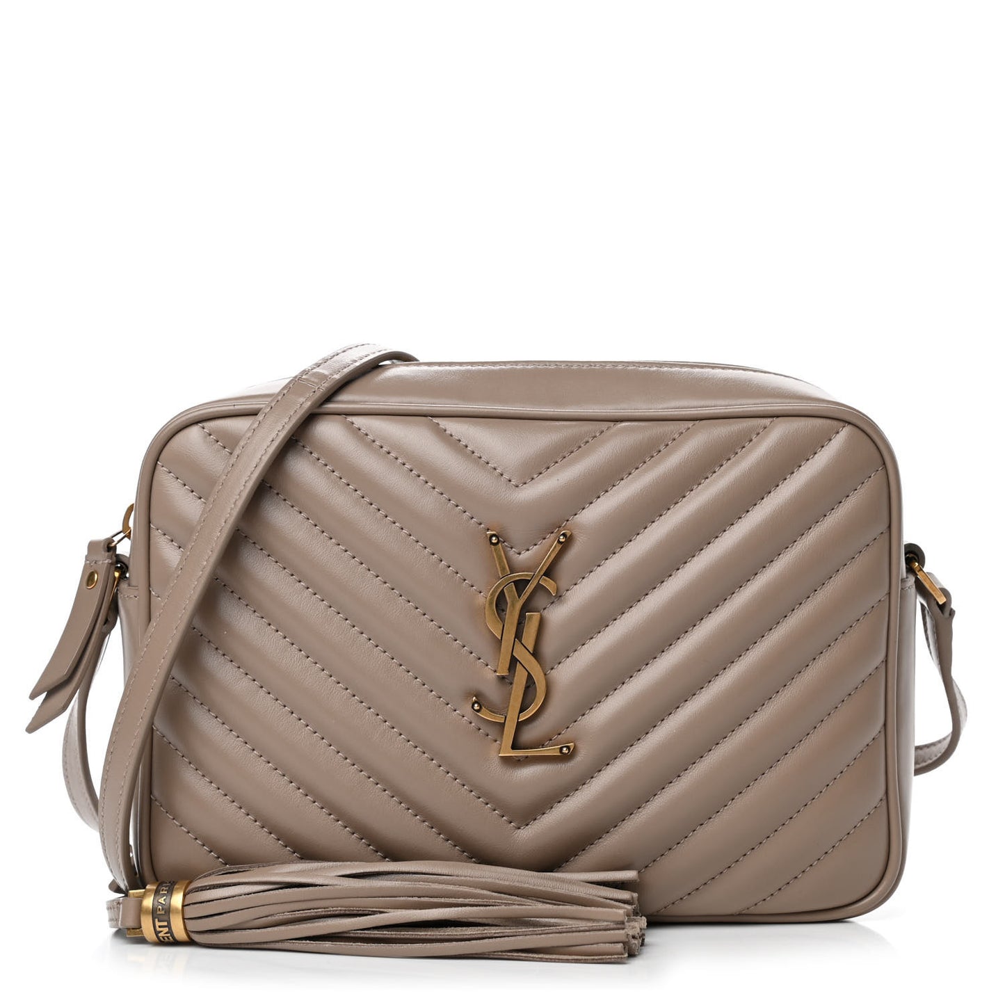 Calfskin Matelasse Monogram Lou Camera Bag Dusty Grey