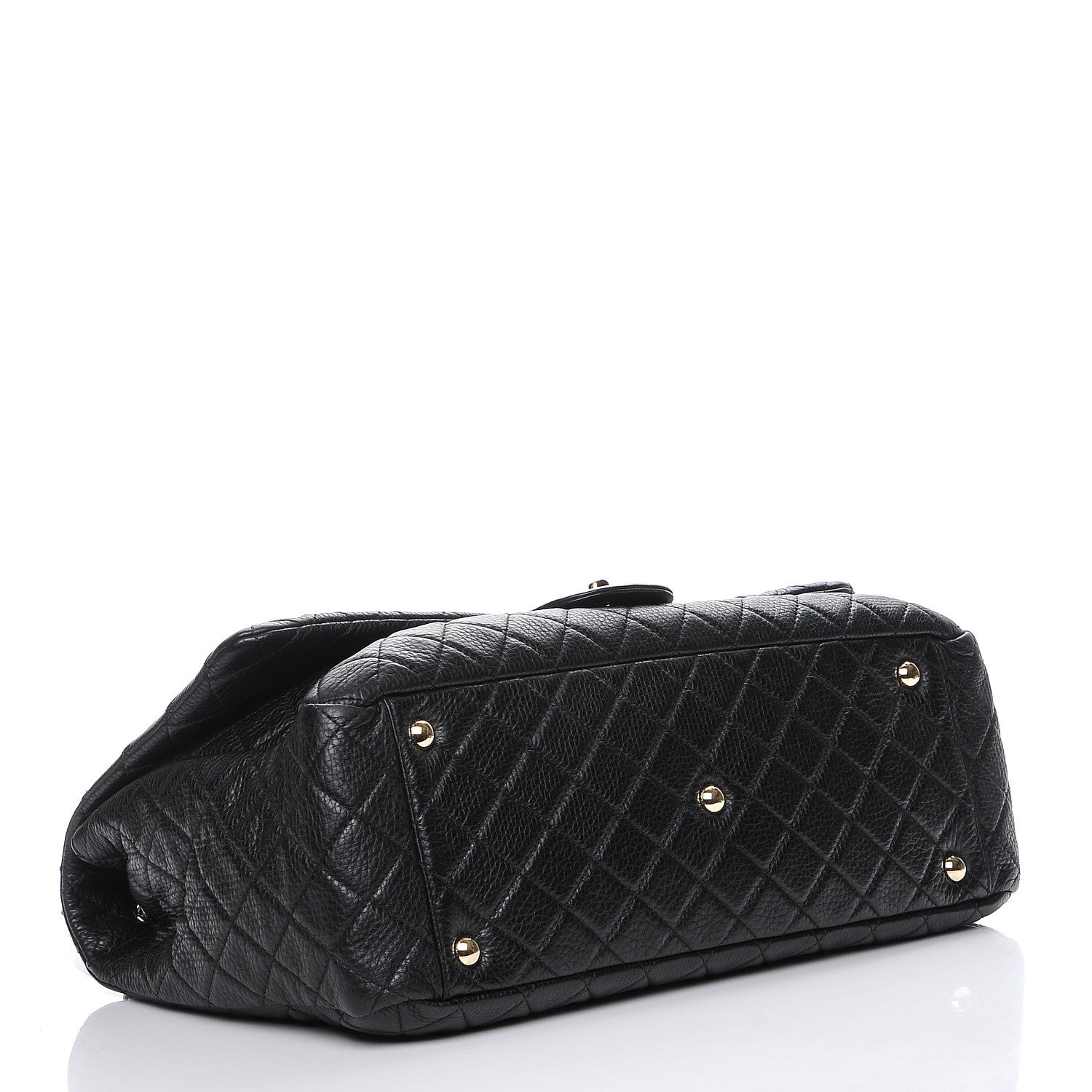 Chanel Calfskin Quilted XXL Travel Flap Bag Black 4 of 7