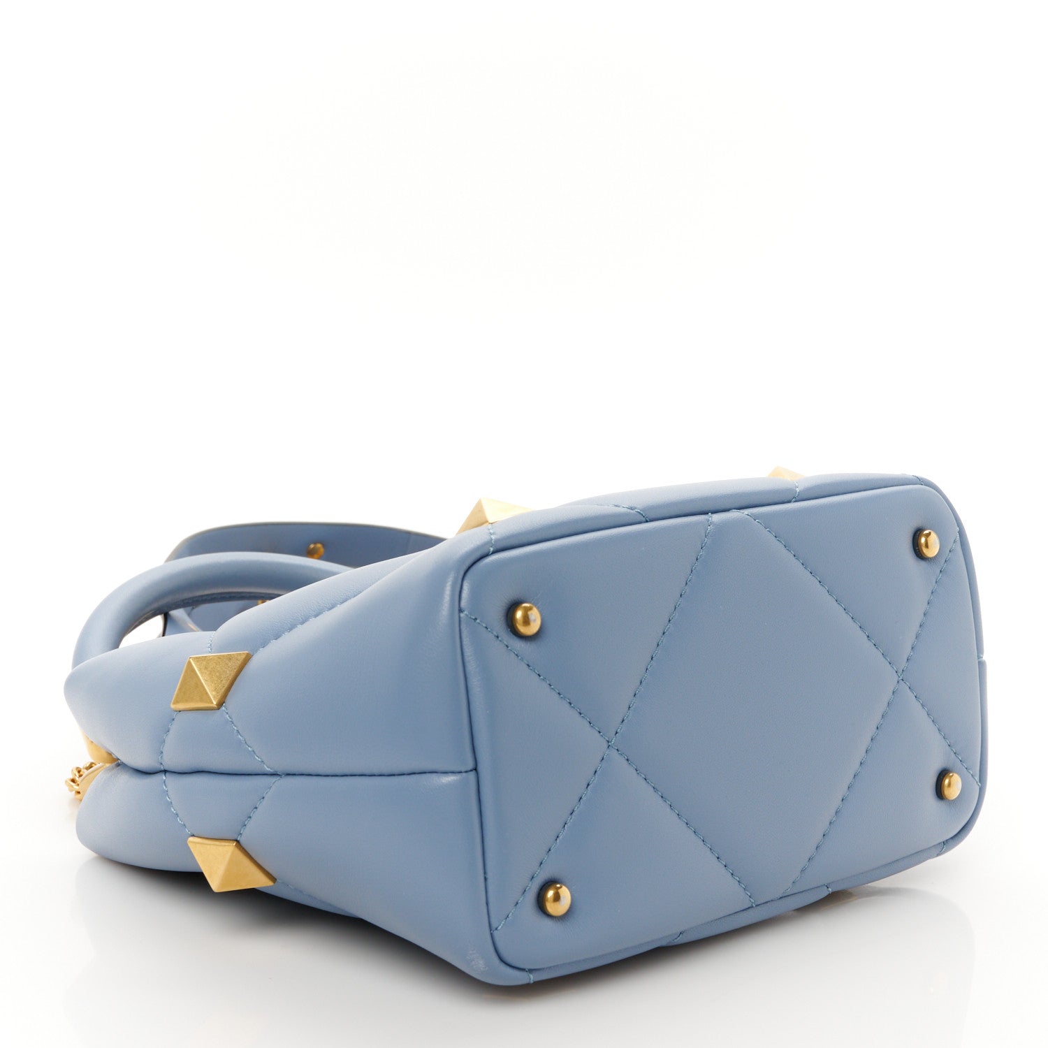 Valentino Garavani Nappa Small Roman Stud The Handle Bag Niagara 4 of 11