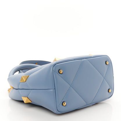 Valentino Garavani Nappa Small Roman Stud The Handle Bag Niagara 4 of 11