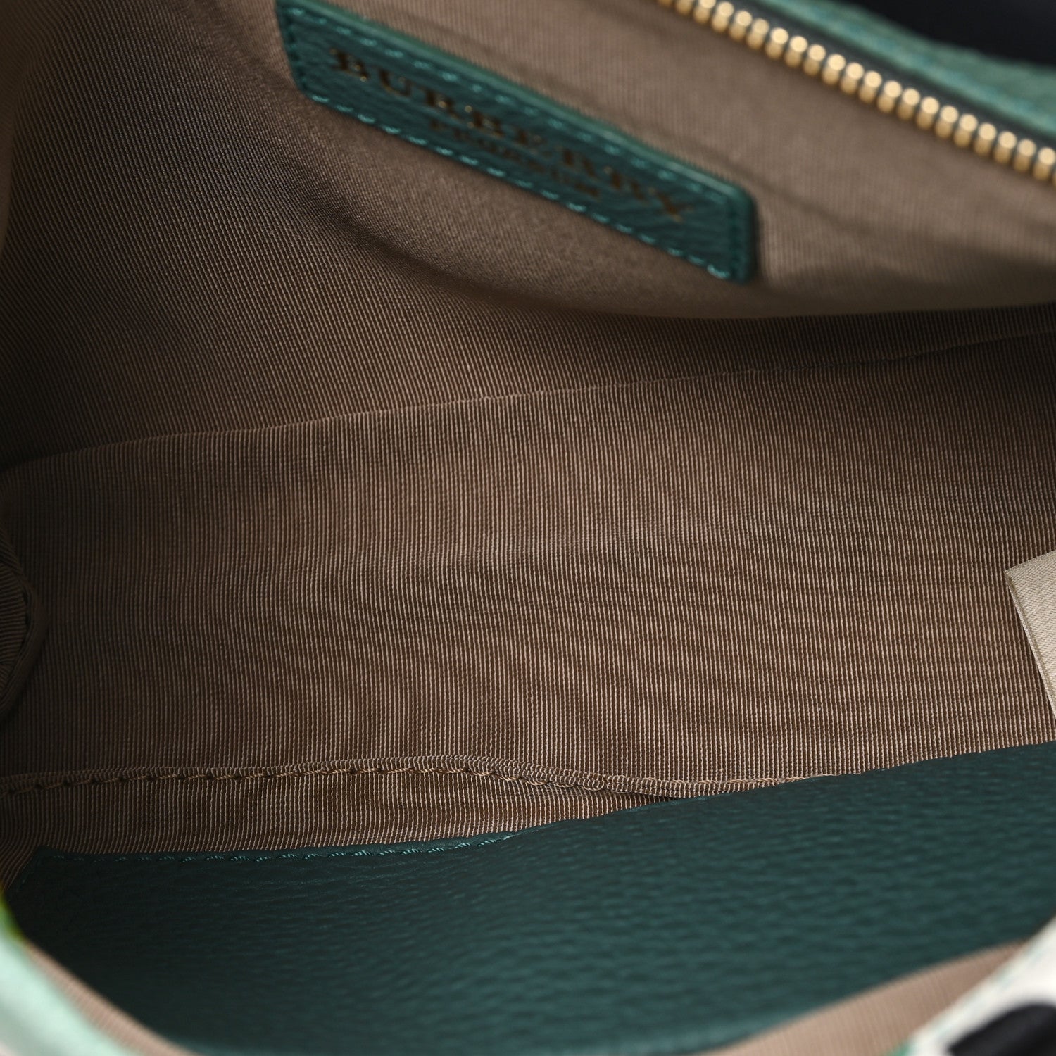 Burberry Prorsum Grained Calfskin Print Pouch Lawn Green Aqua Green 5 of 9