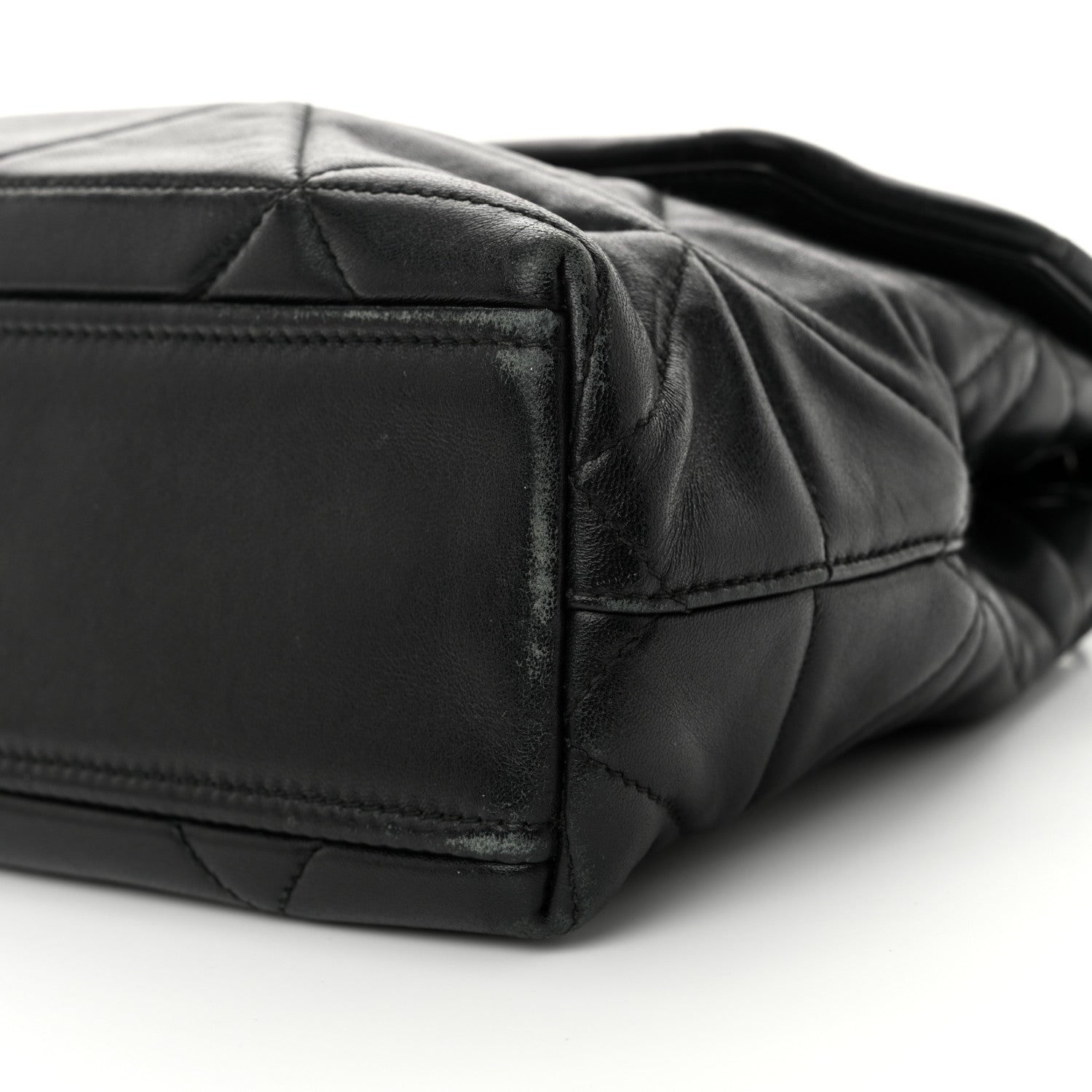 Prada Nappa Triangle Stitched Large Spectrum Bag Black 11 of 12