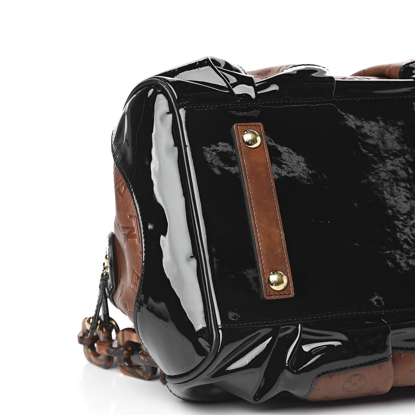 Cuir Embossed Monogram Stephen Bag Fauve