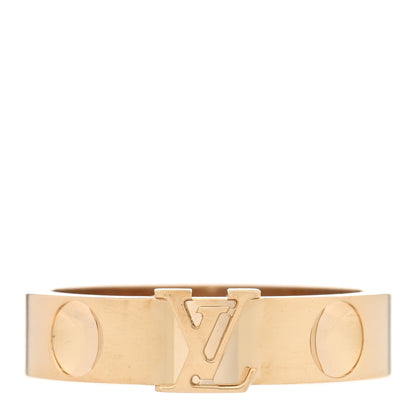 Louis Vuitton 18K Yellow Gold Empreinte LV Ring 58 8.5 1 of 5