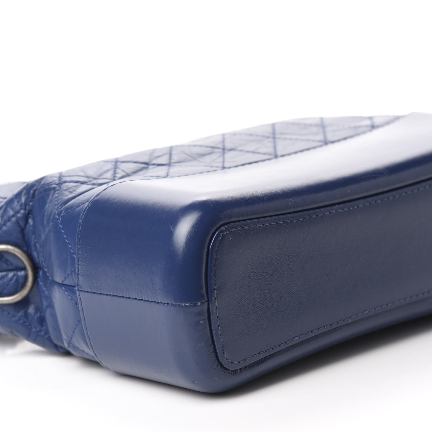 Aged Calfskin Quilted Medium Gabrielle Hobo Blue