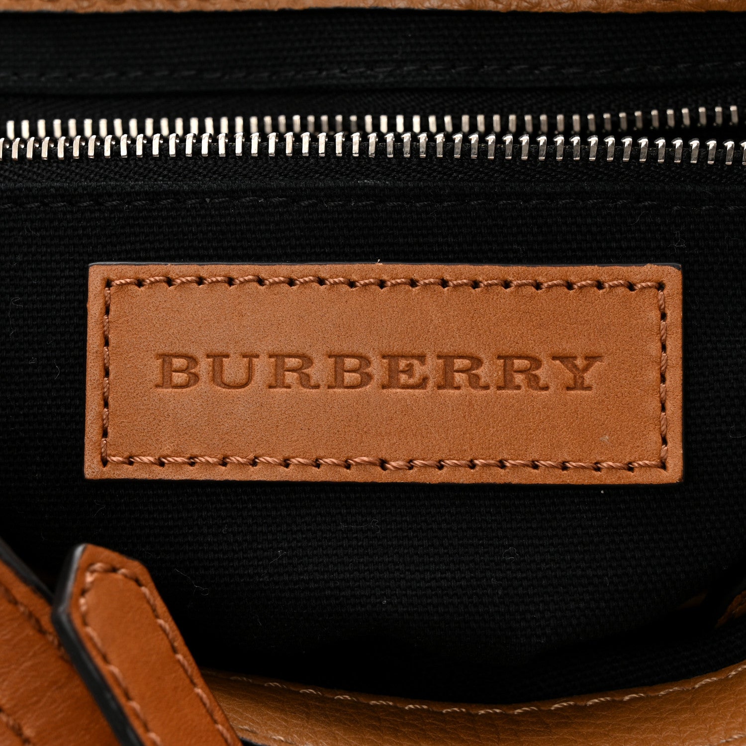 Burberry Mega Check Grainy Calfskin Small Gowan Messenger Bag Saddle Brown 6 of 17