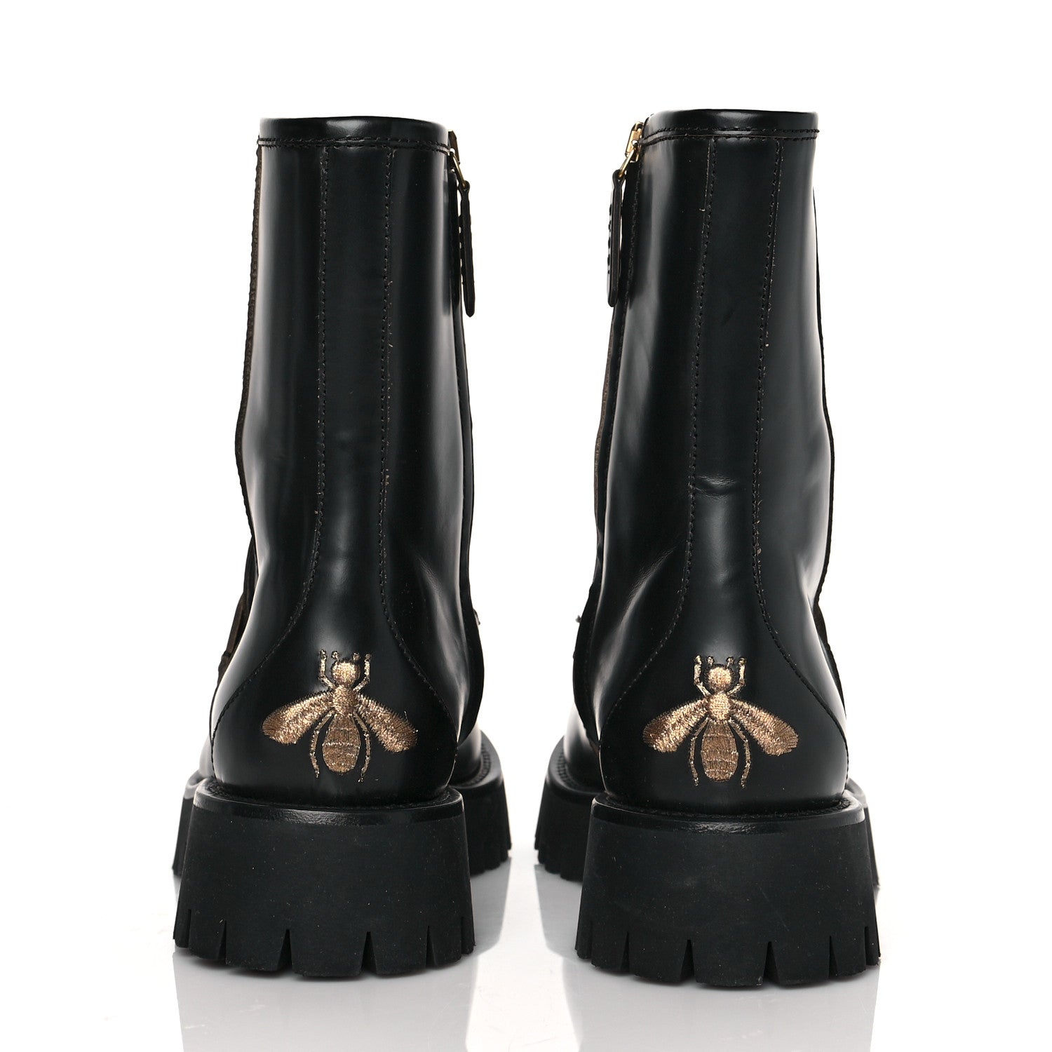 Gucci Cordovan Lux Womens Harald Horsebit 25mm Platform Boots 38.5 Black 5 of 10