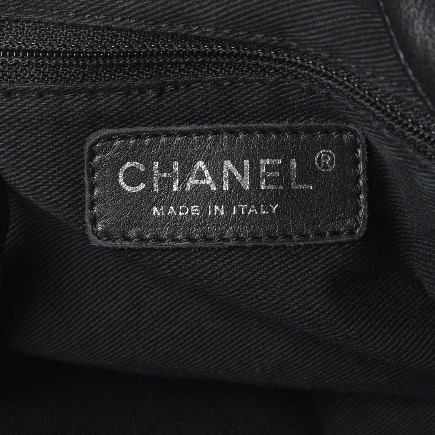 Lambskin Stitched Expandable Tote Black