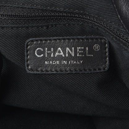 Chanel Lambskin Stitched Expandable Tote Black 7 of 8
