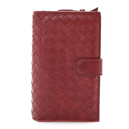 Bottega Veneta Nappa Intrecciato Continental Flap Wallet Red 1 of 8