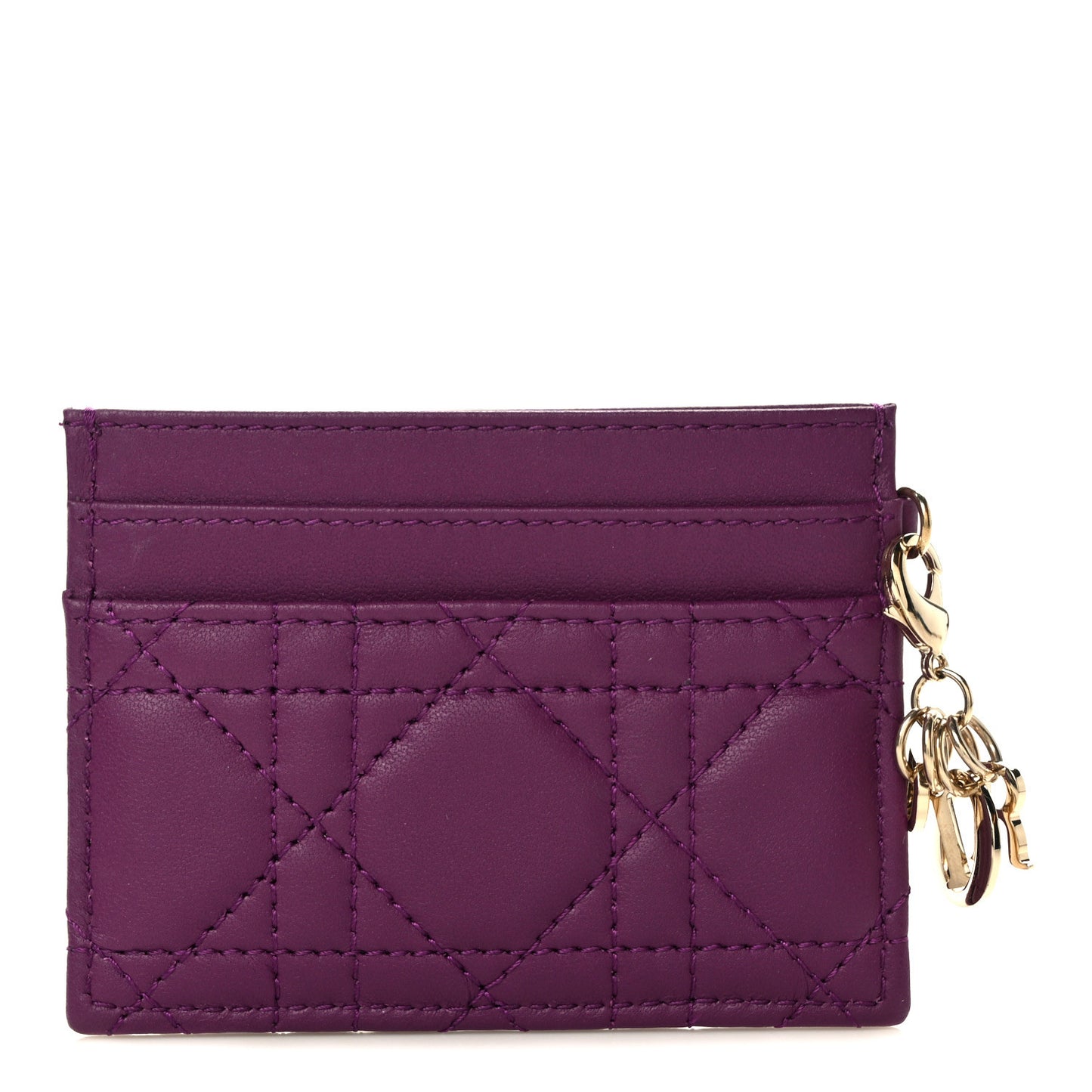 Lambskin Cannage Lady Dior Card Holder More