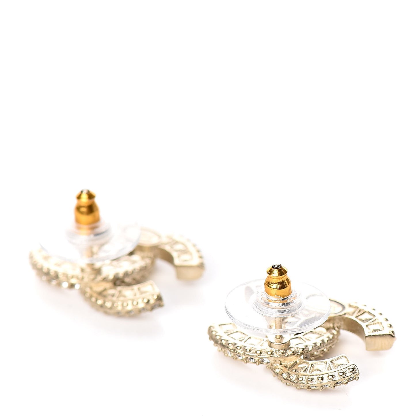 Crystal CC Earrings Gold