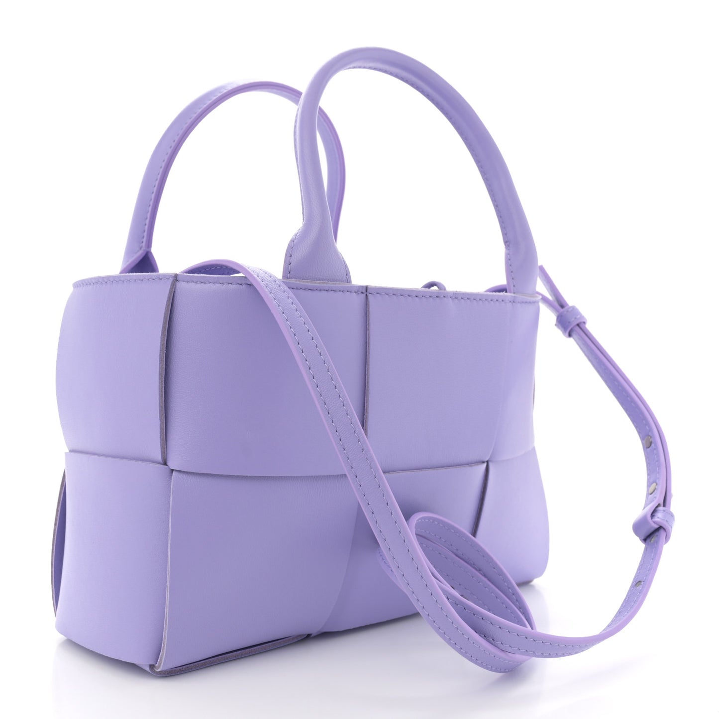 Nappa Maxi Intreccio Mini Arco Tote Wisteria