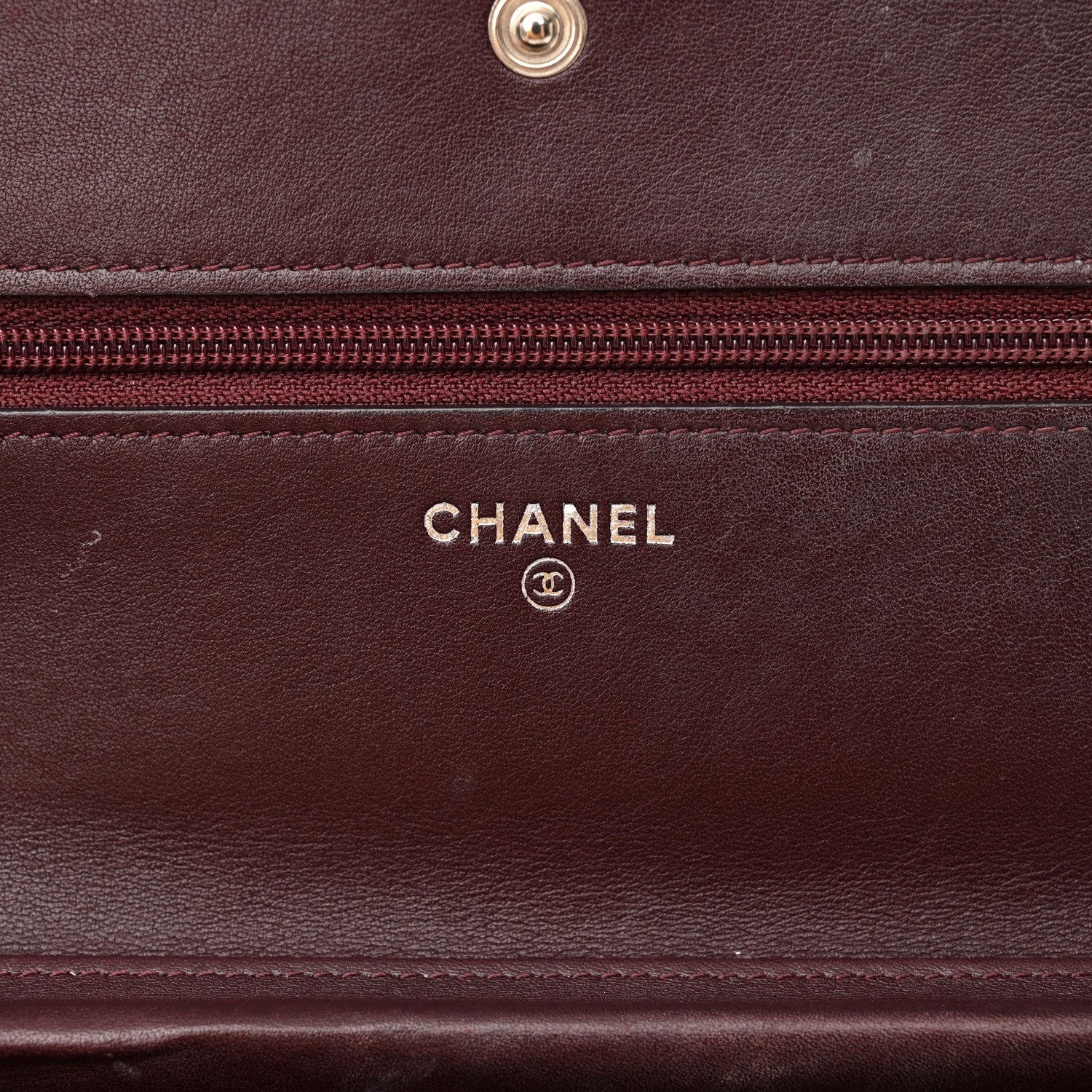 Chanel Patent Coco Cabas Wallet On Chain WOC Burgundy 6 of 24