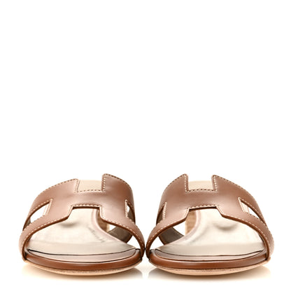 Hermes Calfskin Oasis Sandals 36 Gold 3 of 10