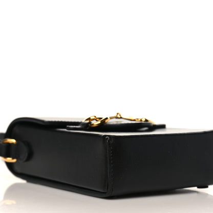 Gucci Boarded Plutone Calfskin Mini Horsebit 1955 Crossbody Bag Black 8 of 10