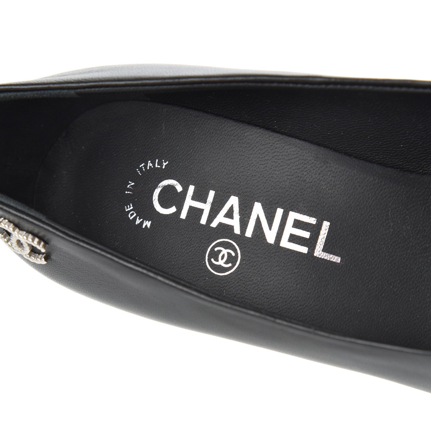 Lambskin CC Pumps 35 Black