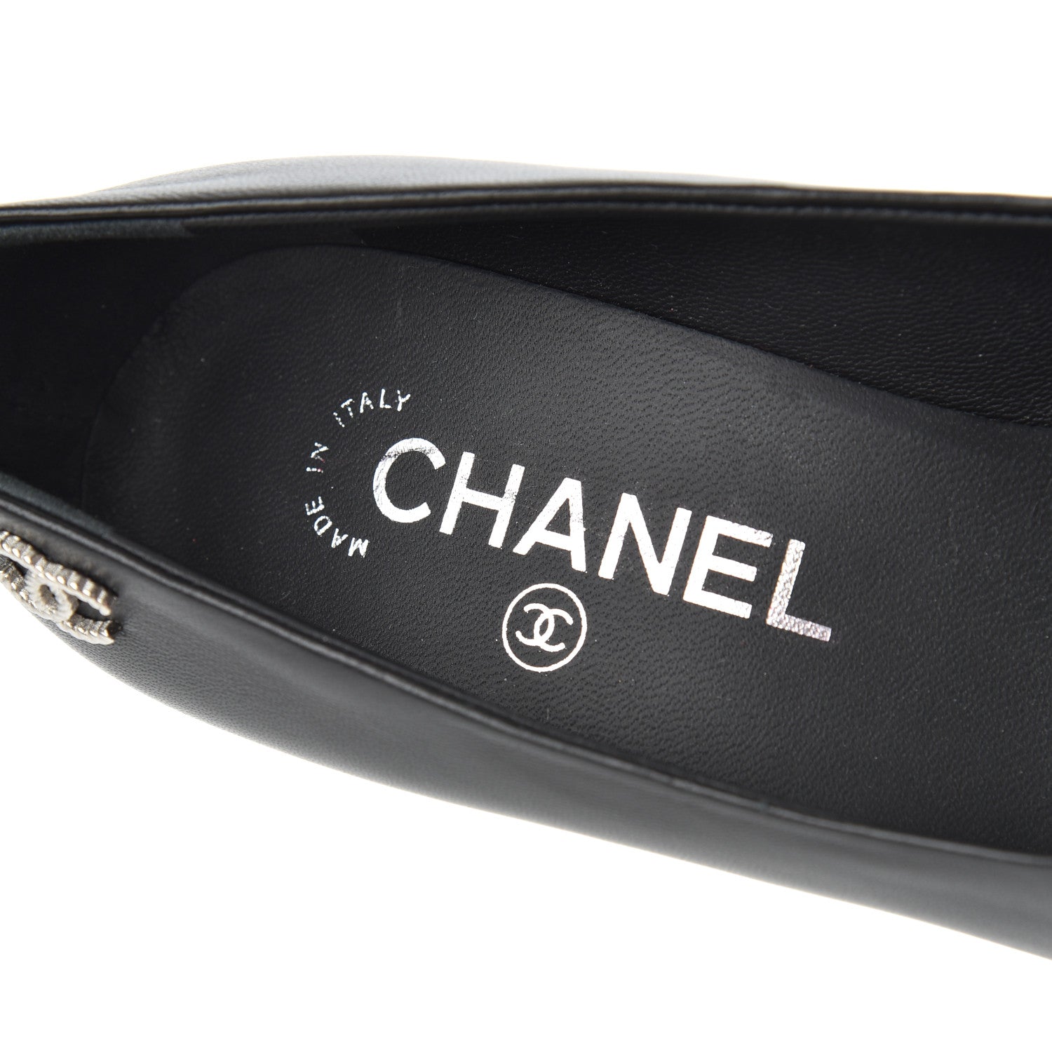 Chanel Lambskin CC Pumps 35 Black 6 of 16