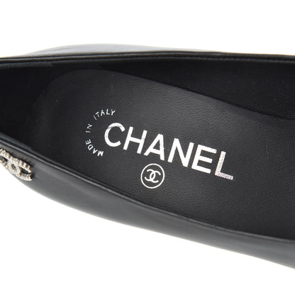 Chanel Lambskin CC Pumps 35 Black 6 of 16